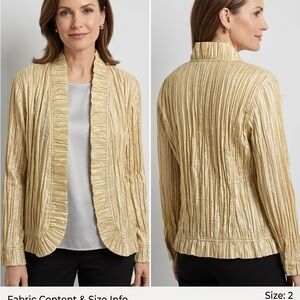 Women's Gold Jacket brand new with tags size 2 Chicos